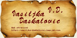 Vasiljka Daskalović vizit kartica